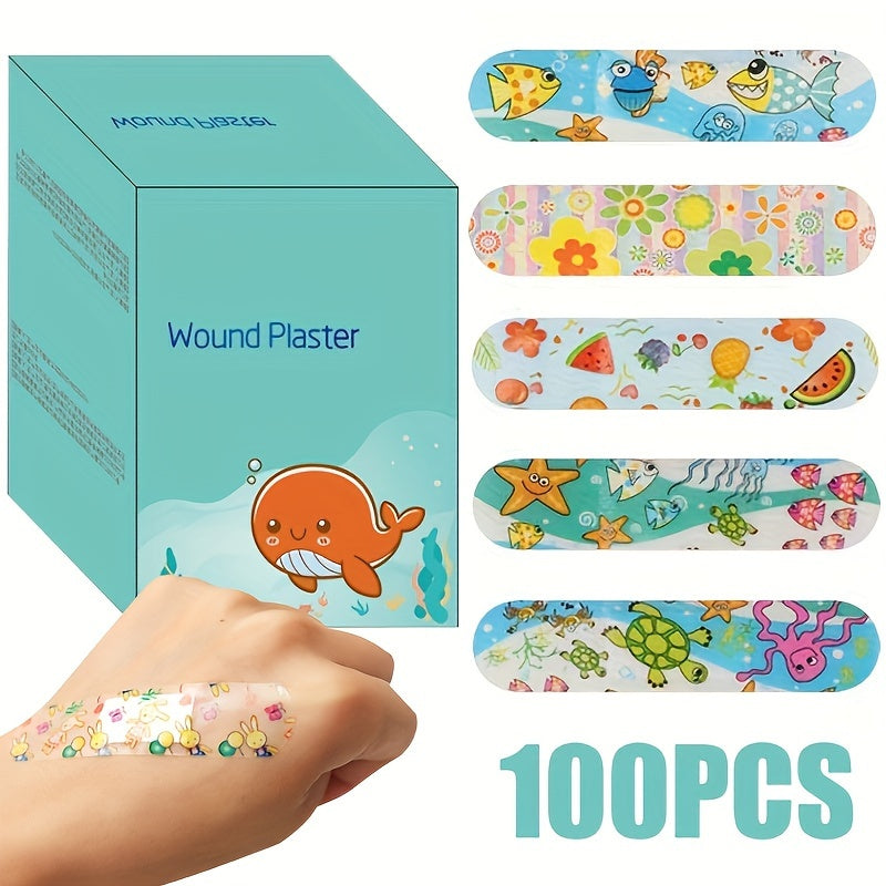 Waterproof Cartoon Wound Plaster 100pcs Breathable Hemostatic Patch