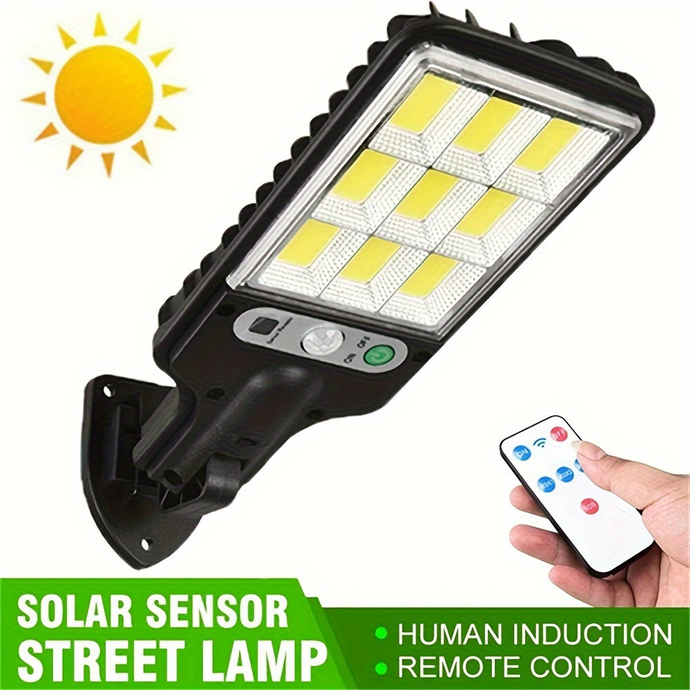 Solar Motion Sensor Light for Garden Patio Yard with Remote Control and Detachable Floodlight