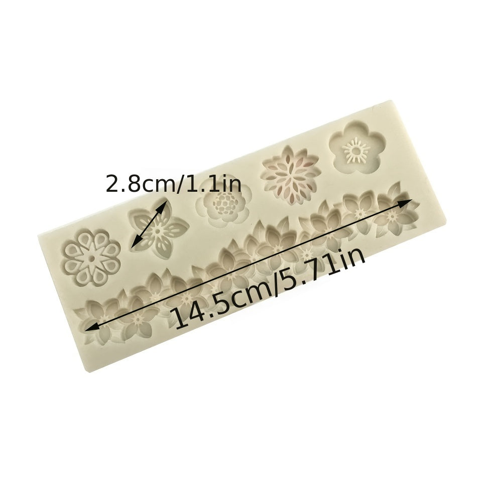 Flower-Shaped Fondant Silicone Mold 5.71 Inches for Cake Decorating