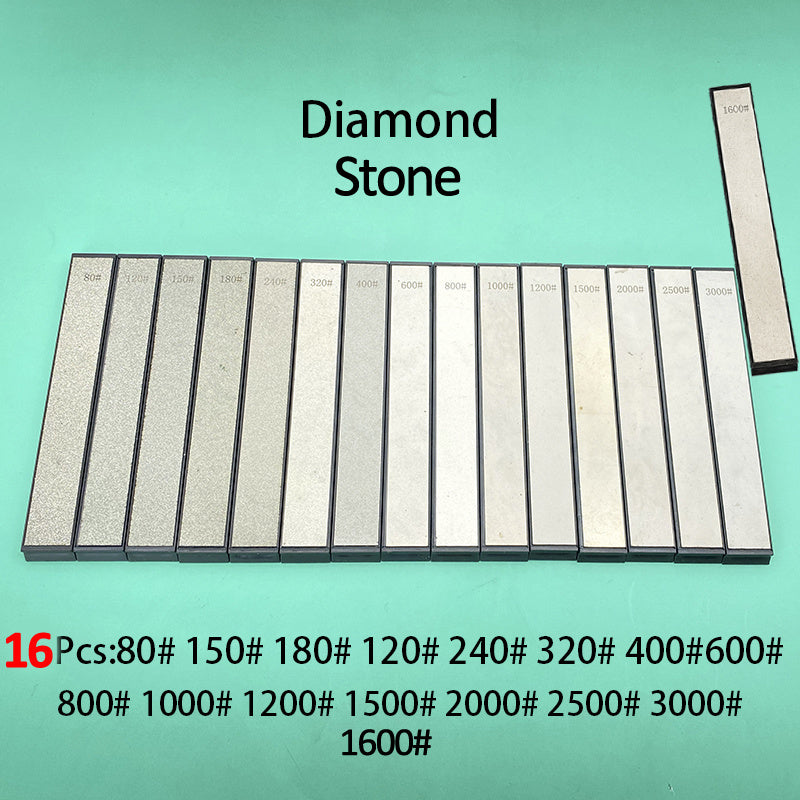 16-piece diamond sharpening stone set for kitchen knife honing durable whetstone