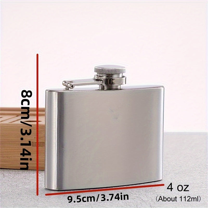 Stainless Steel Hip Flask for Outdoor Use Pocket-Sized with Screw Cap