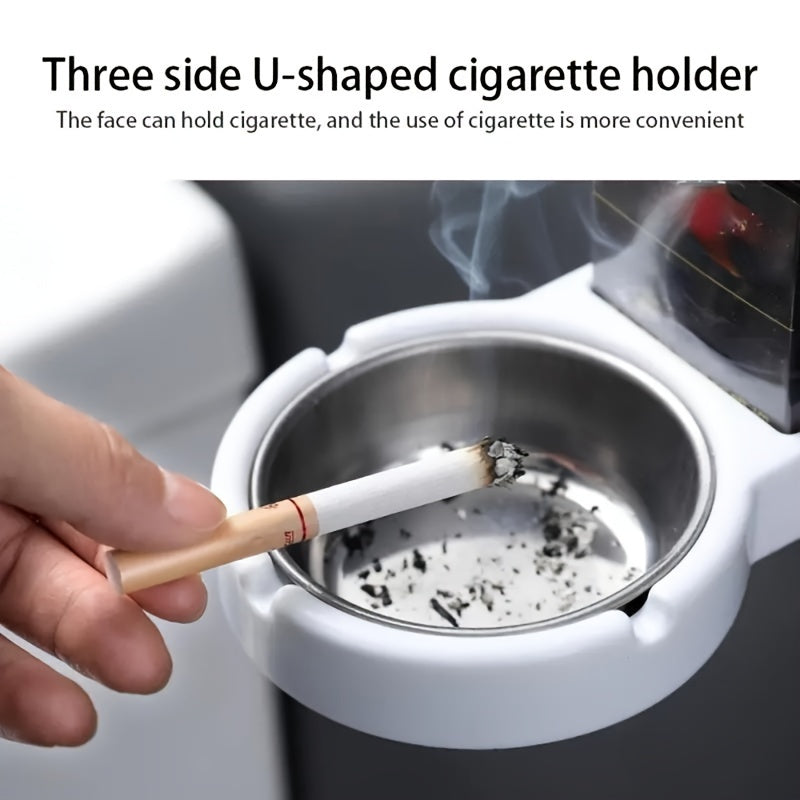 Modern Wall-Mounted Ashtray with Shelf No Drilling Needed for Home or Office