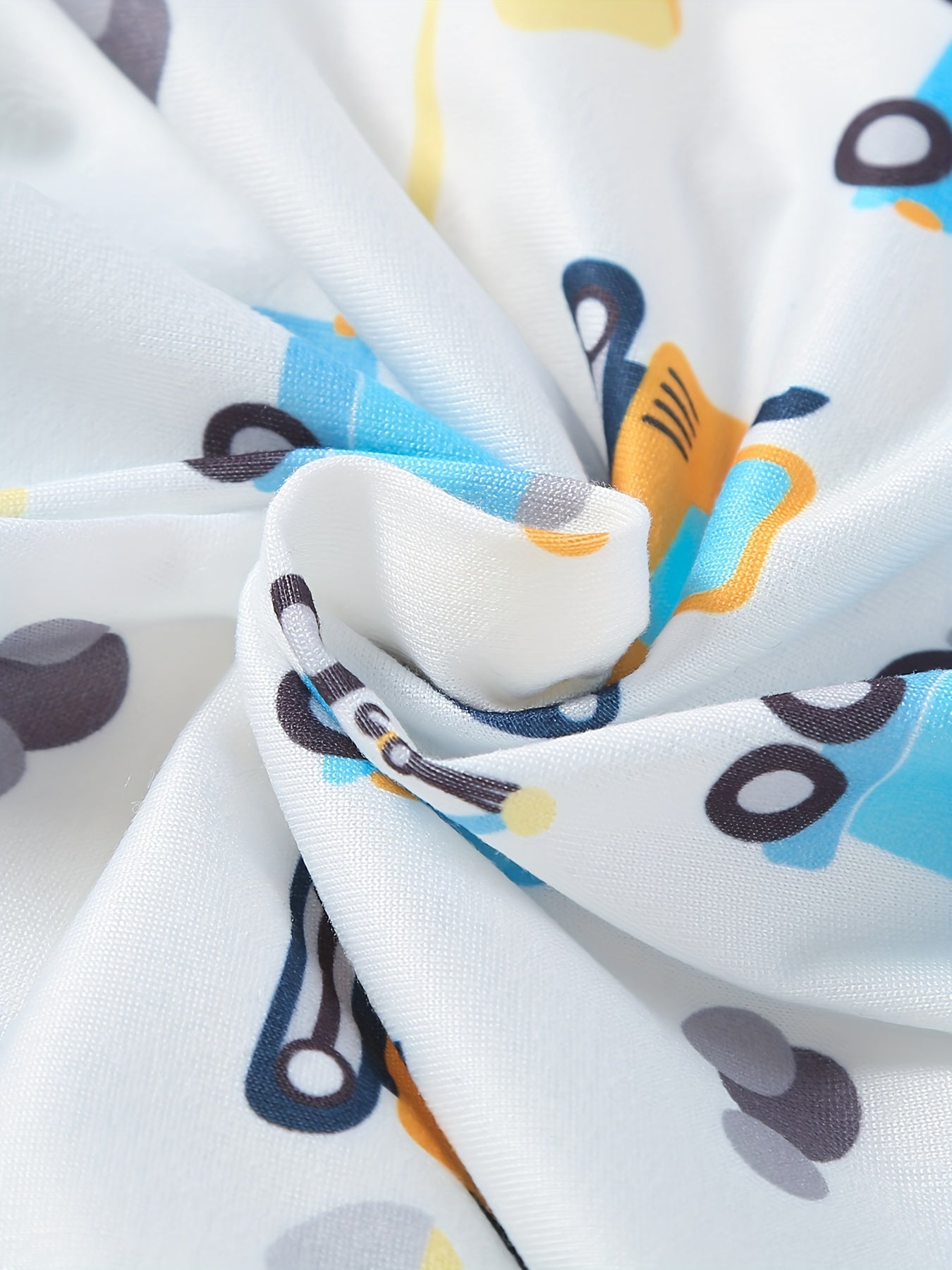 Комплект для новорожденных 9 предметов: бодик с длинным рукавом, обертка, шапка-кролик с мультяшными принтами и полотенце для слюнявки