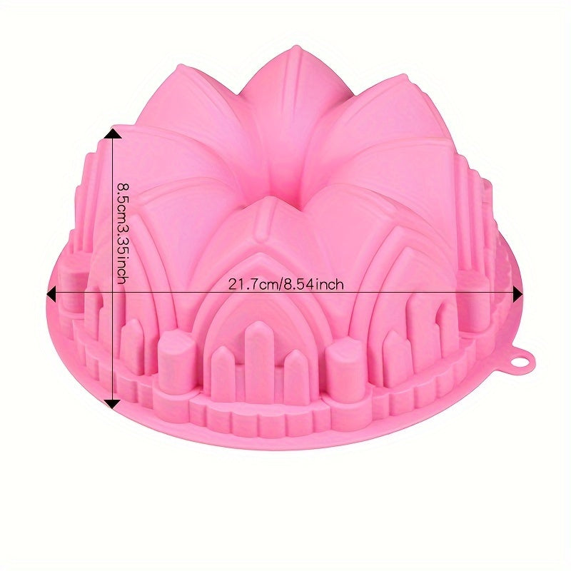 Silicone Cake Mold Flower Crown Shape Large Castle Bread Toast Baking Pan
