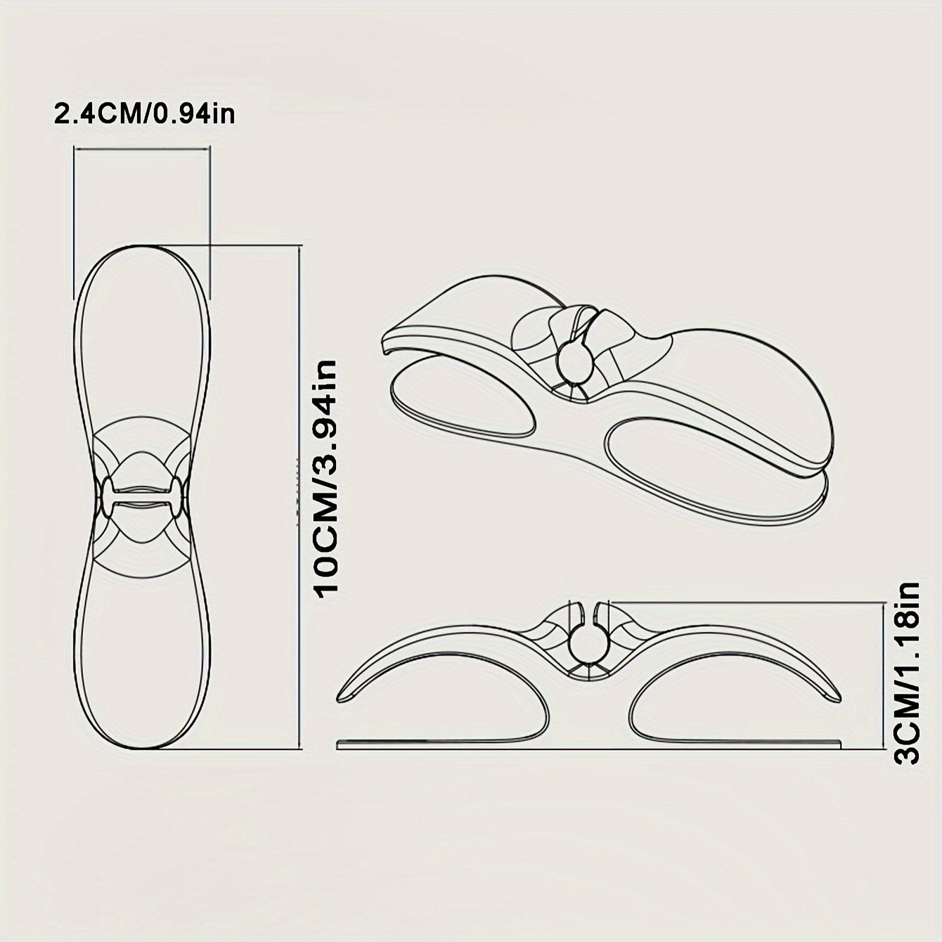 Ova shaklidagi plastik sim tutqich, oshxona texnikasi kabellarini tartibga solish uchun sovun idishi bilan