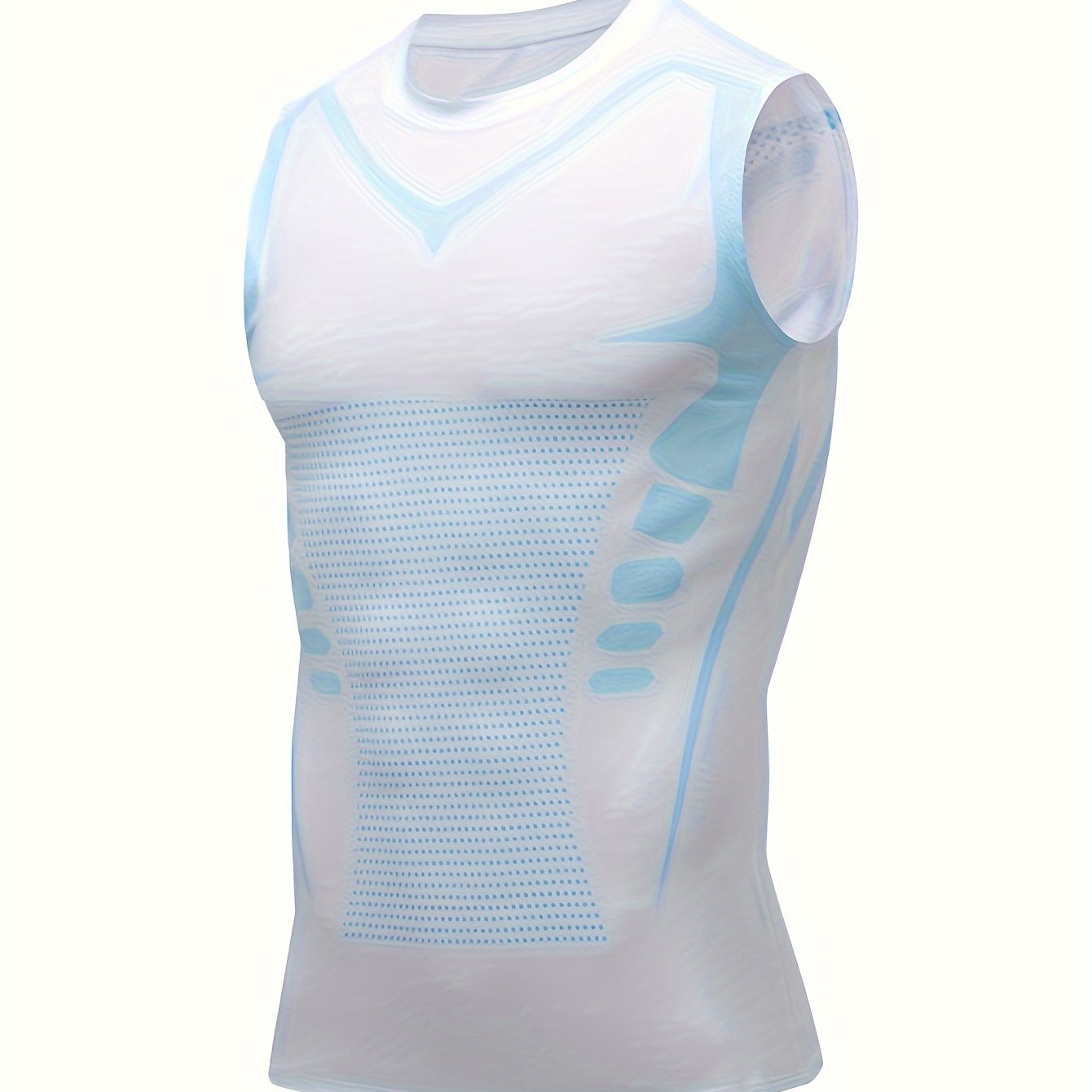 Men's Athletic Tank Top Quick-Dry Geometric Pattern Sleeveless Polyester Spandex Fitness