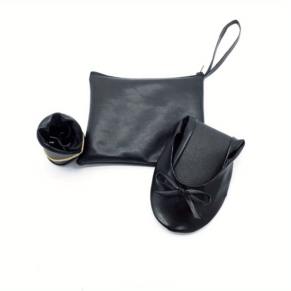 Women's Foldable Ballet Flats Wedding Party Roll-Up Slippers Comfortable Shoes