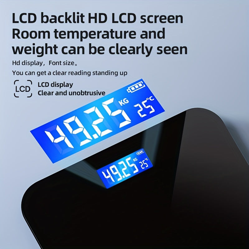 Aniq o'lchovlar uchun simsiz raqamli vazn tarozi, USB orqali zaryadlanadi.