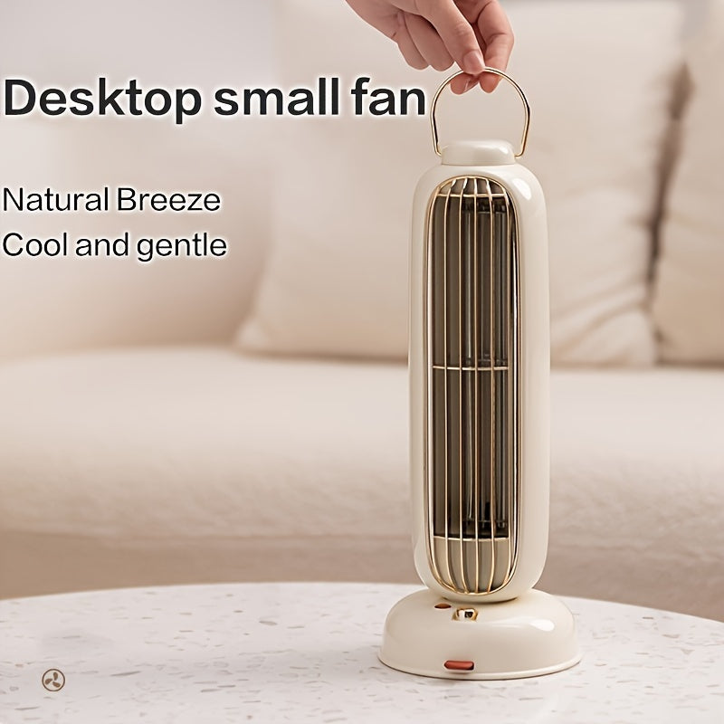 USB-Powered Oscillating Tower Fan White for Kitchen Bedroom Office