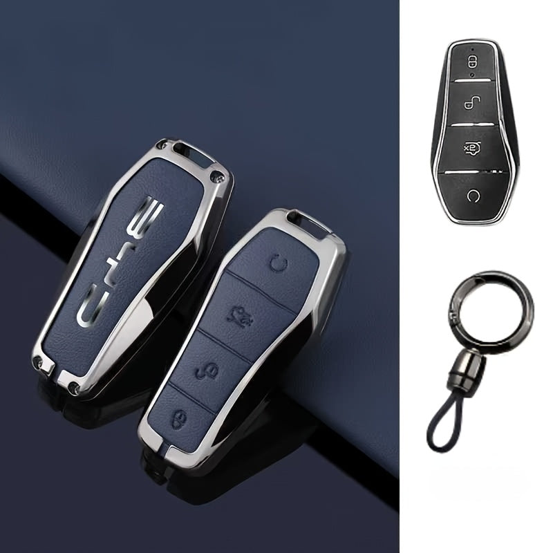 Universal Faux Leather Car Key Cover Protective Case with Anti-Drop Feature