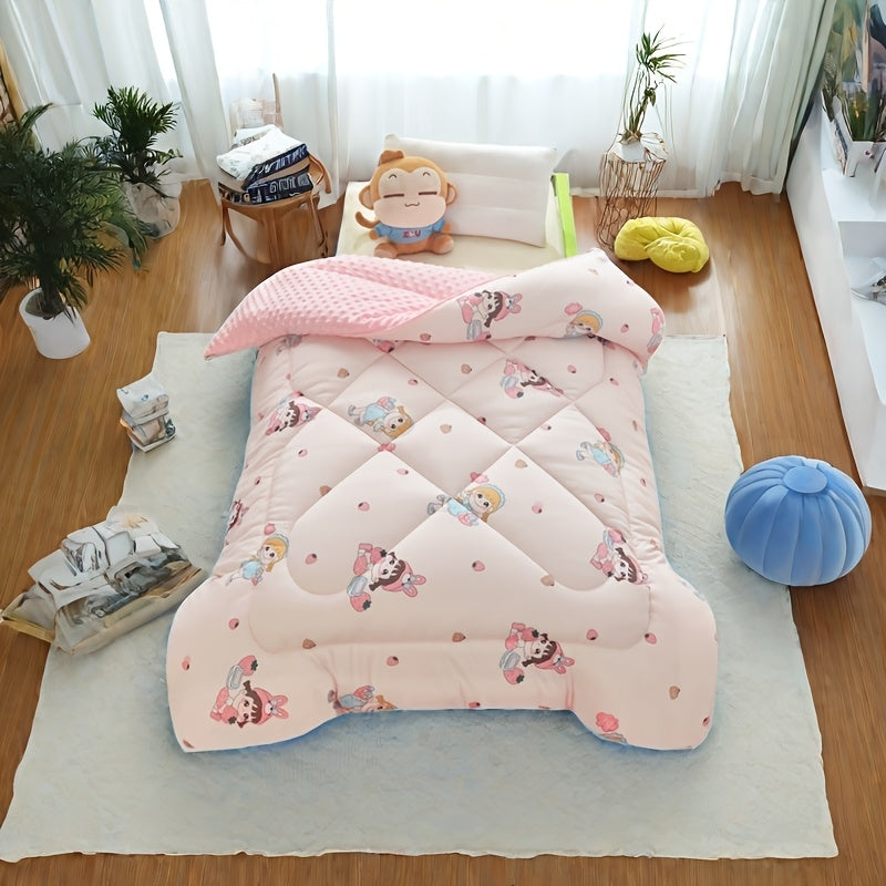 Kids Beanie for Girls and Boys Soft Knit Animal and Plant Pattern Blue and White