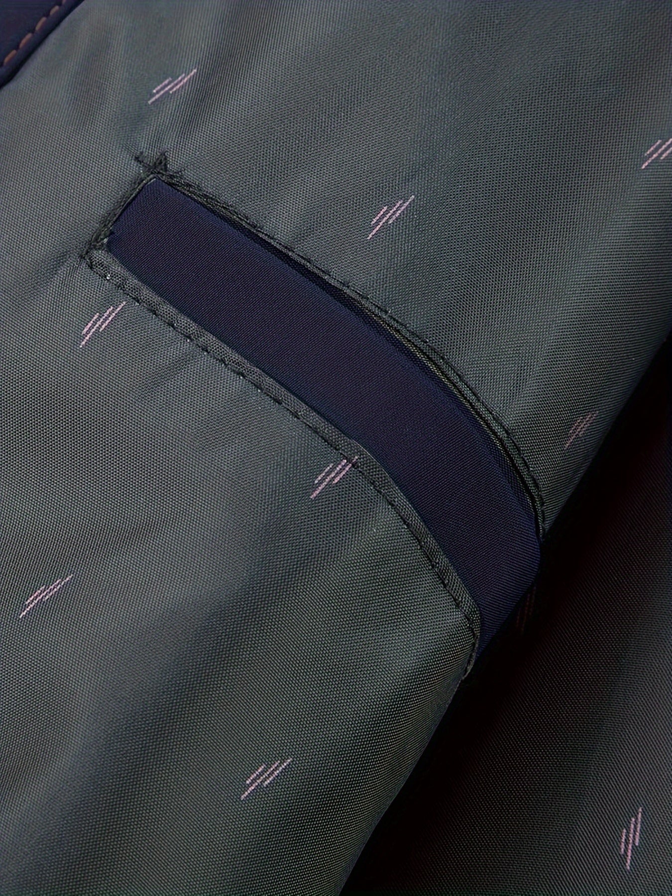 Men's Waterproof Polyester Business Casual Jacket with Zipper and Lapel Collar