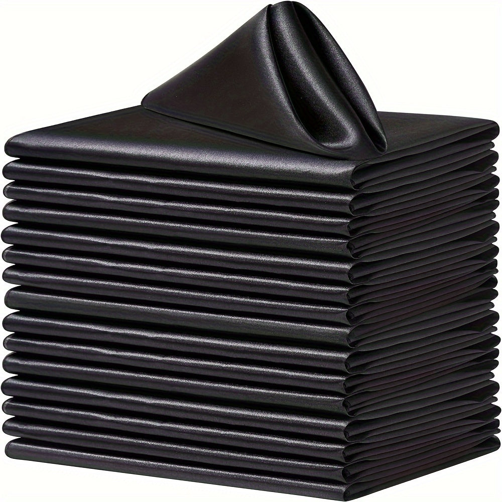 16-Pack Light Blue Square Polyester Napkins 43.18x43.18 cm for Restaurant Events Parties