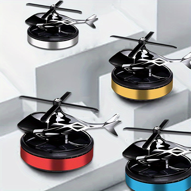 Solar Car Air Freshener Helicopter Model Solar Air Purifier Fragrance Diffuser