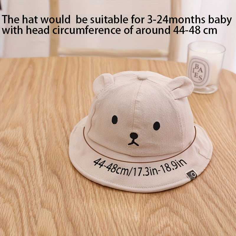 Children's White Breathable Fisherman Hat for 3 Months to 2 Years Summer Spring Autumn