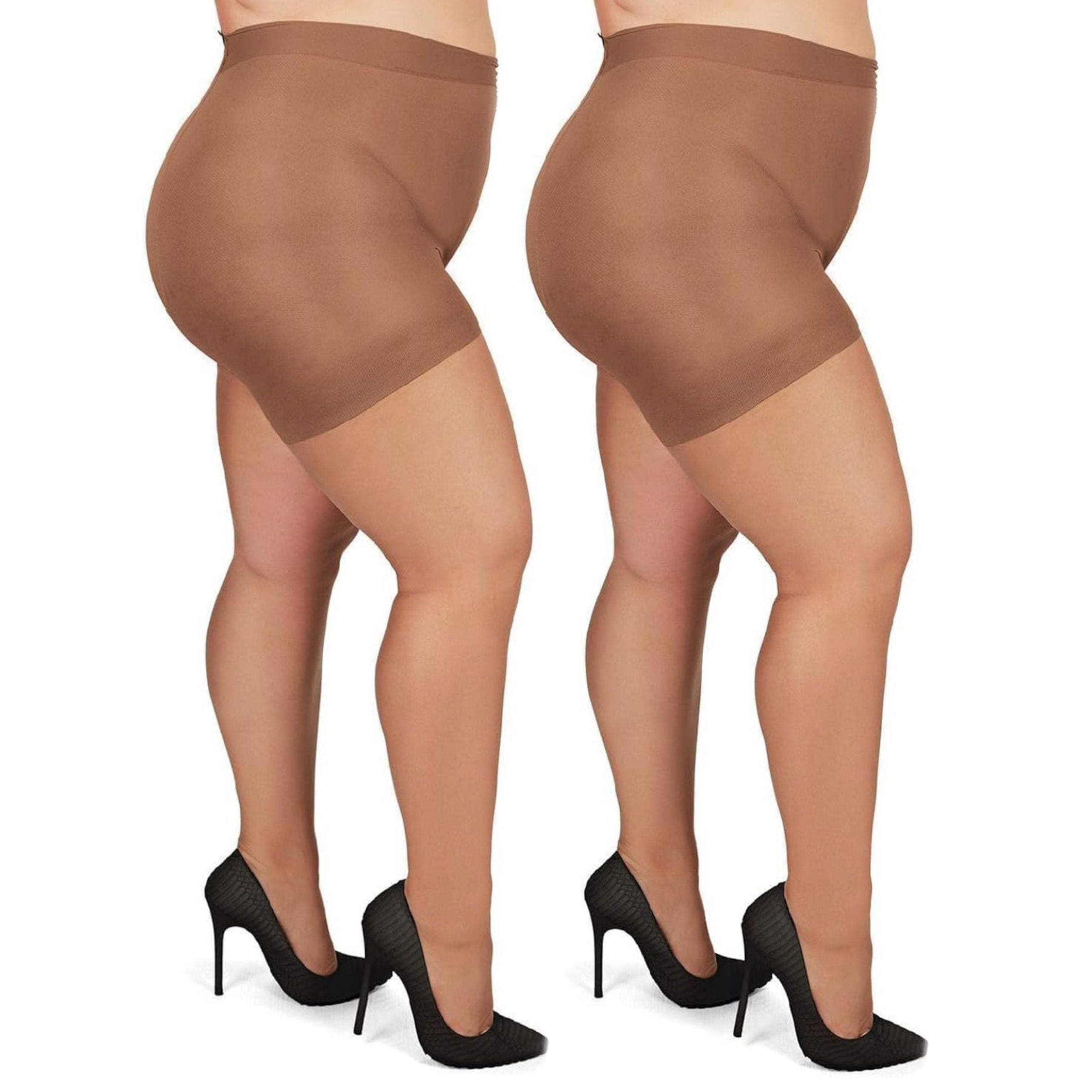 Туфли для женщин большого размера с контролем, с высокой талией, прозрачные колготки