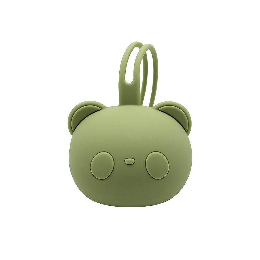 Sujetabiberón de silicona con cadena para todos los tamaños, forma de oso, estuche de almacenamiento seguro