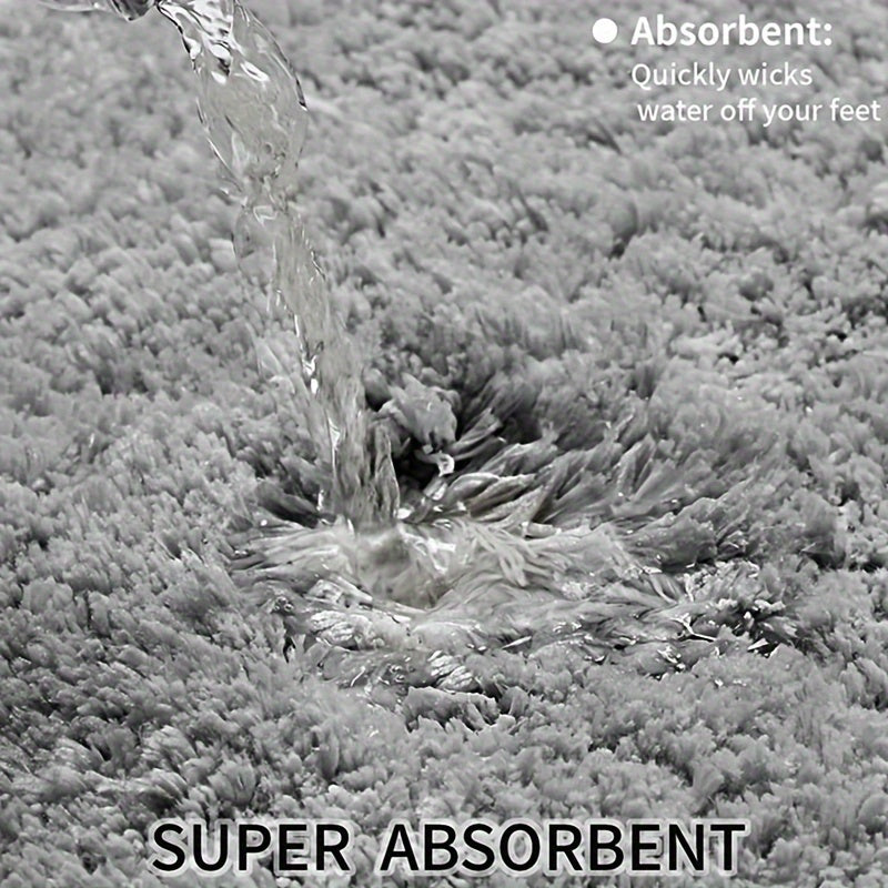 Thickened Plush Absorbent Non-Slip Bathroom Bathtub Rug