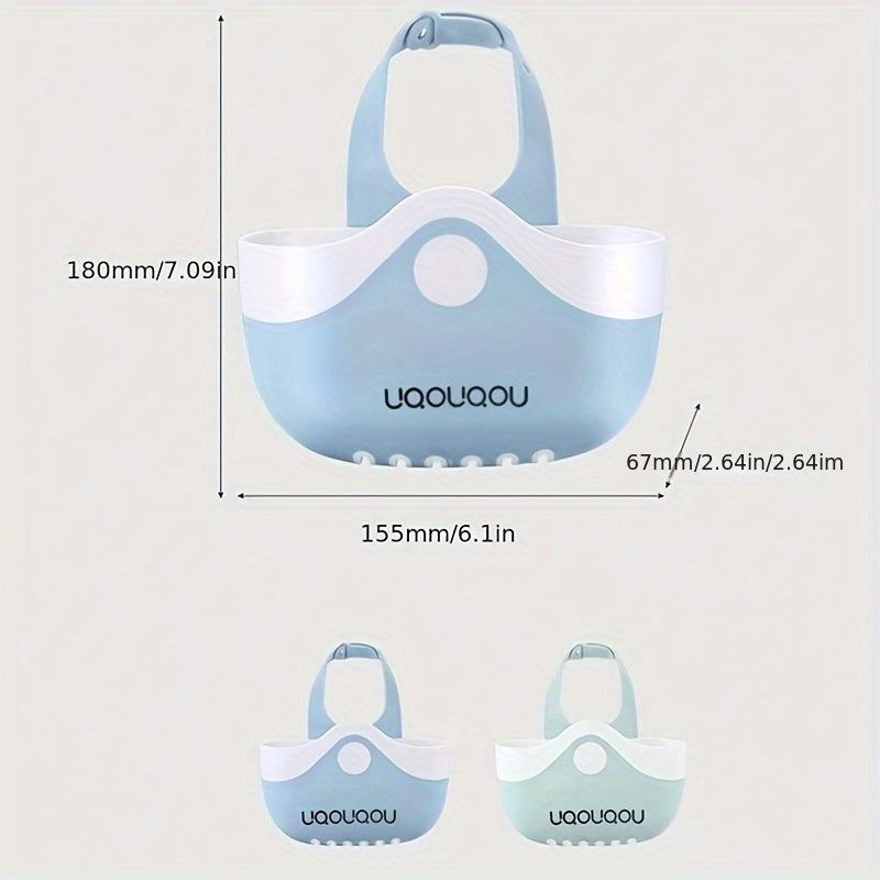 Zamonaviy plastik cho'tka ushlagich, oshxona cho'tkasi uchun drenaj bilan - cho'tkalarni, tozalash vositalarini va tozalash asboblarini tartibga soling - cho'tka uchun oson o'rnatiladigan saqlash savati