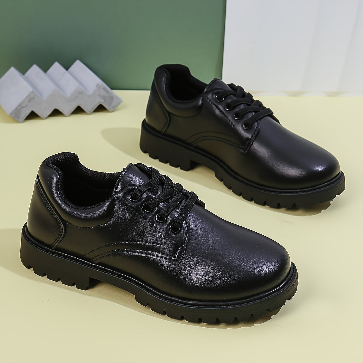 Zapatos Oxford para niños y niños de cuero antideslizantes, zapatos casuales de vestir para escuela y fiestas