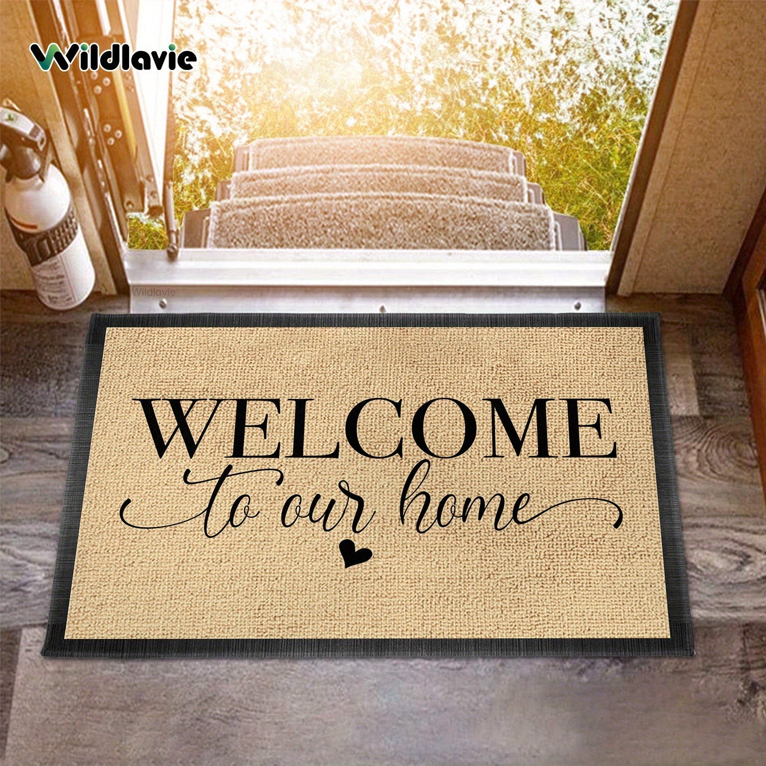 Non-Slip Welcome Doormat, Hand Washable Entryway Rug, Kitchen Mat, Holiday Gift