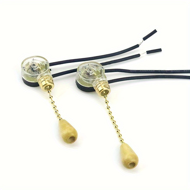 Pull Chain Light Switch for Ceiling Pendant Wall Lamps Battery-Free DIY Home Improvement Kit