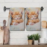 Ultra Soft Kitchen Towels with Kitten Design, Absorbent, 16x24 Inches