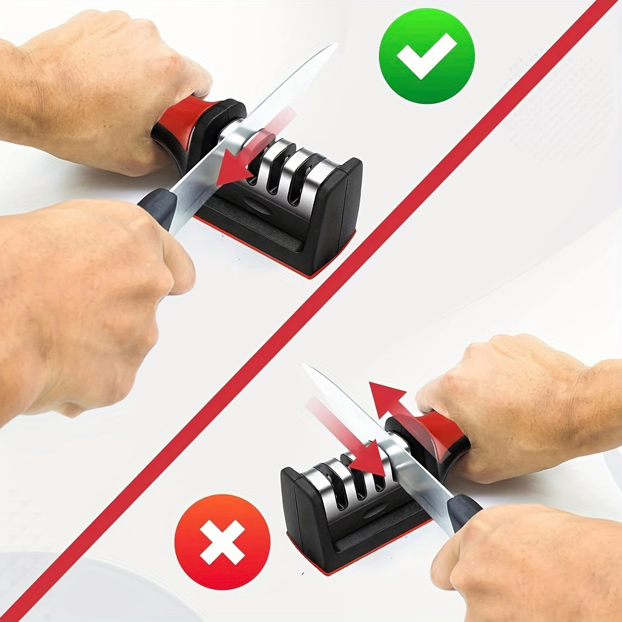 Knife Sharpener 5.08 x 10.16cm Professional Kitchen Tool