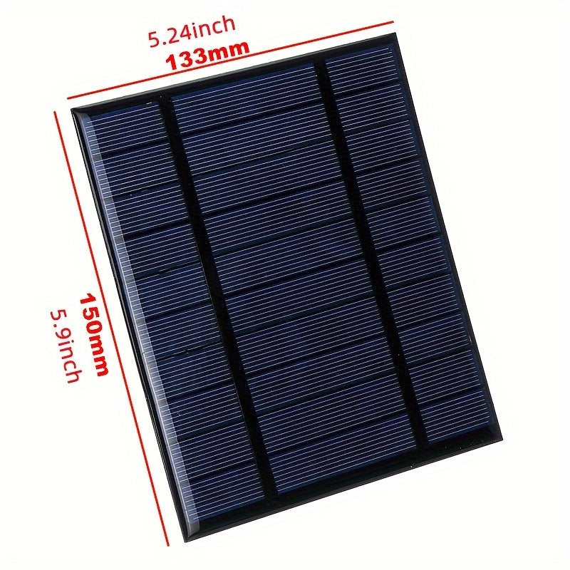 Set of 5W 5V Solar Panel with 4-Inch Fan for Camping and Outdoor Use