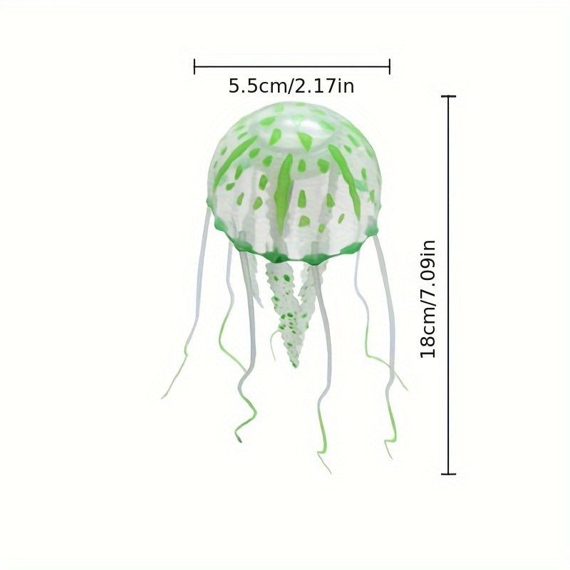 Fluorescent Luminous Silicone Jellyfish Aquarium Decoration for Fish Tanks
