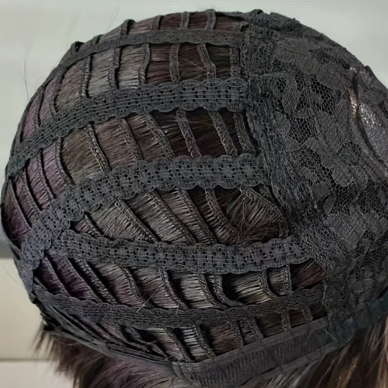 Short Black Synthetic Wig for Cosplay and Daily Wear, Fluffy Natural Look