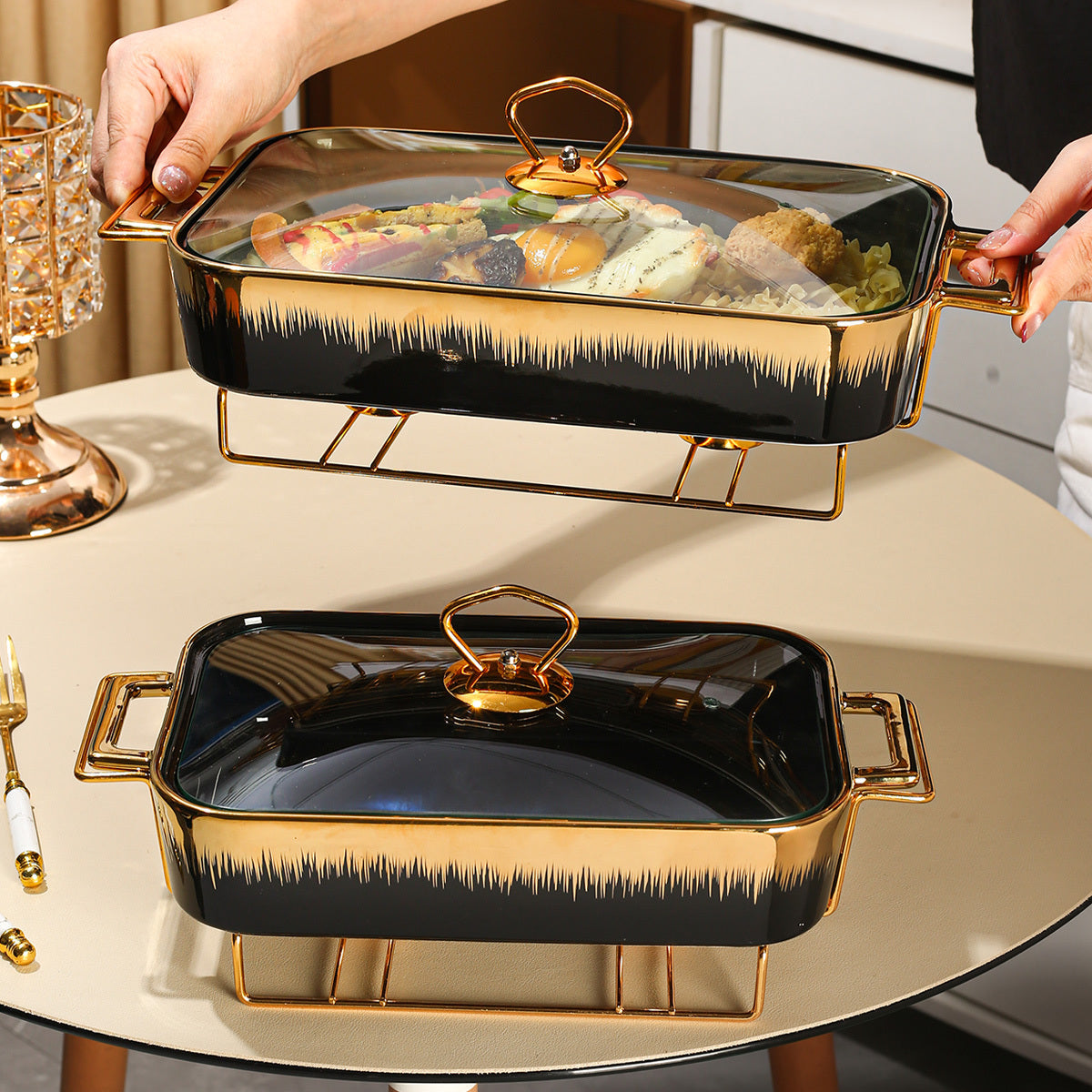 Ko'p funksiyali keramika pishirish va tayyorlash to'plami - Non, go'sht, zakuska, pizza uchun ajoyib | Uy oshxonalari, restoranlar va ochiq yig'ilishlar uchun mos | To'ylar, Tug'ilgan kunlar va Rojdestvo kabi bayramlar uchun ajoyib sovg'a