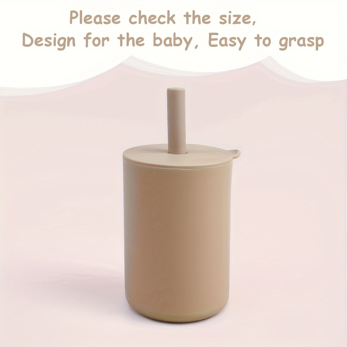 Yellow Silicone Sippy Cup with Straw BPA-Free Leakproof Reusable for Kids Hydration and Outdoor Activities