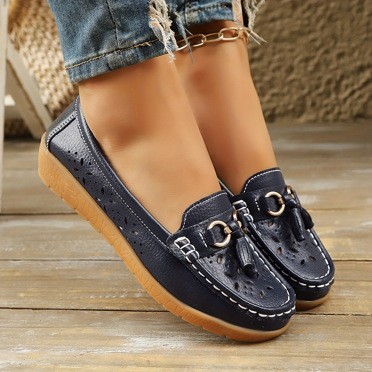 Women Breathable Casual Wedge Flats Plus Size Summer Shoes