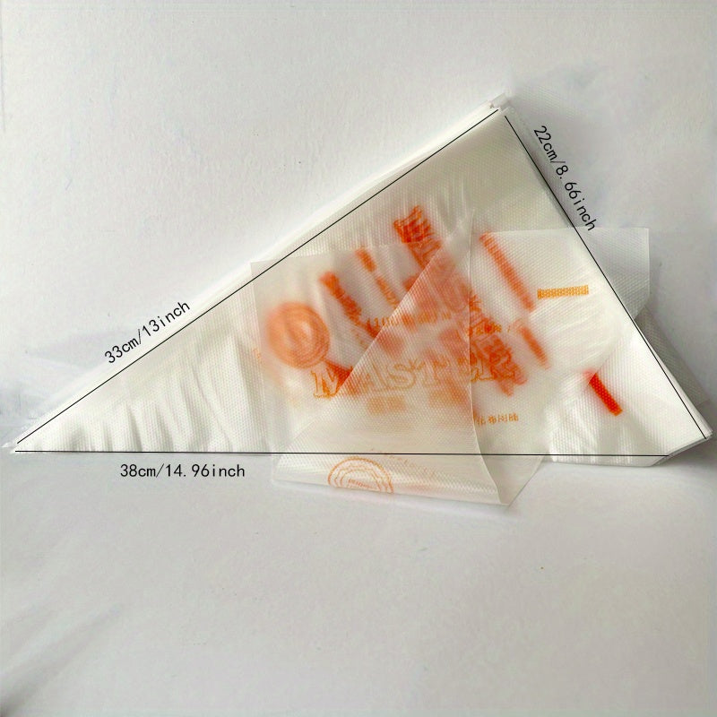 100 bolsas de plástico desechables para pastelería con boquillas para hornear y decorar pasteles