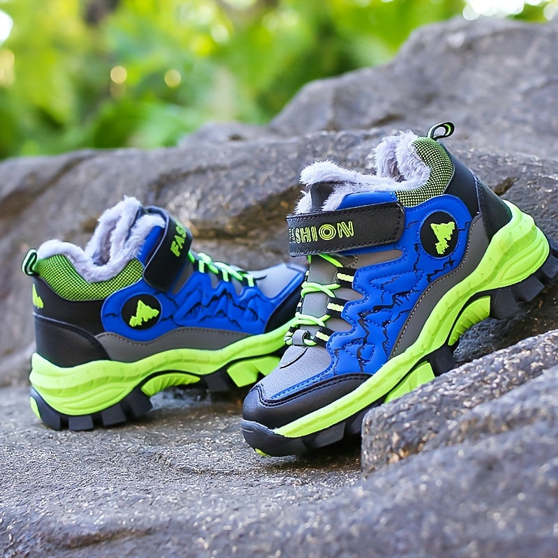 Girls Boys Snow Boots with Fleece Lining Waterproof Winter Shoes Sizes 30-40