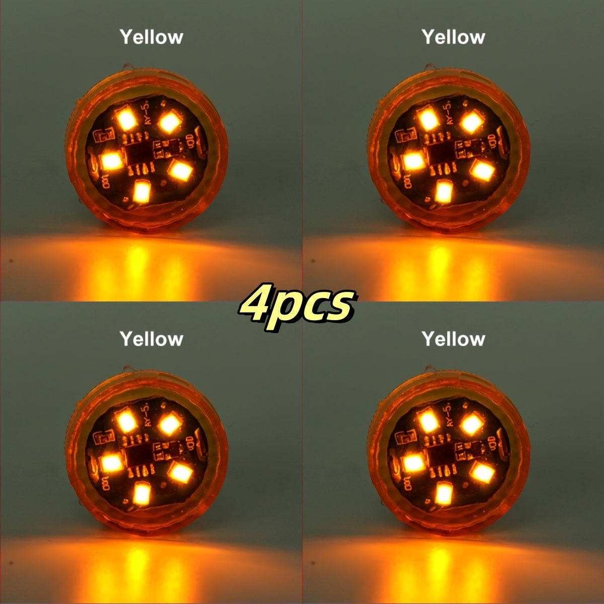 4PCS Mini LED Car Door Warning Lights Wireless Magnetic Sensor Anti-Rear Collision Safety Signal Lamps