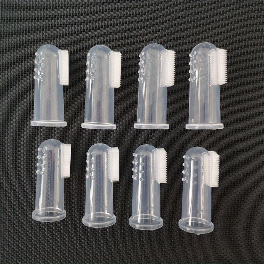 Pet Dental Care Set Soft Silicone Biodegradable Dog and Cat Toothbrushes