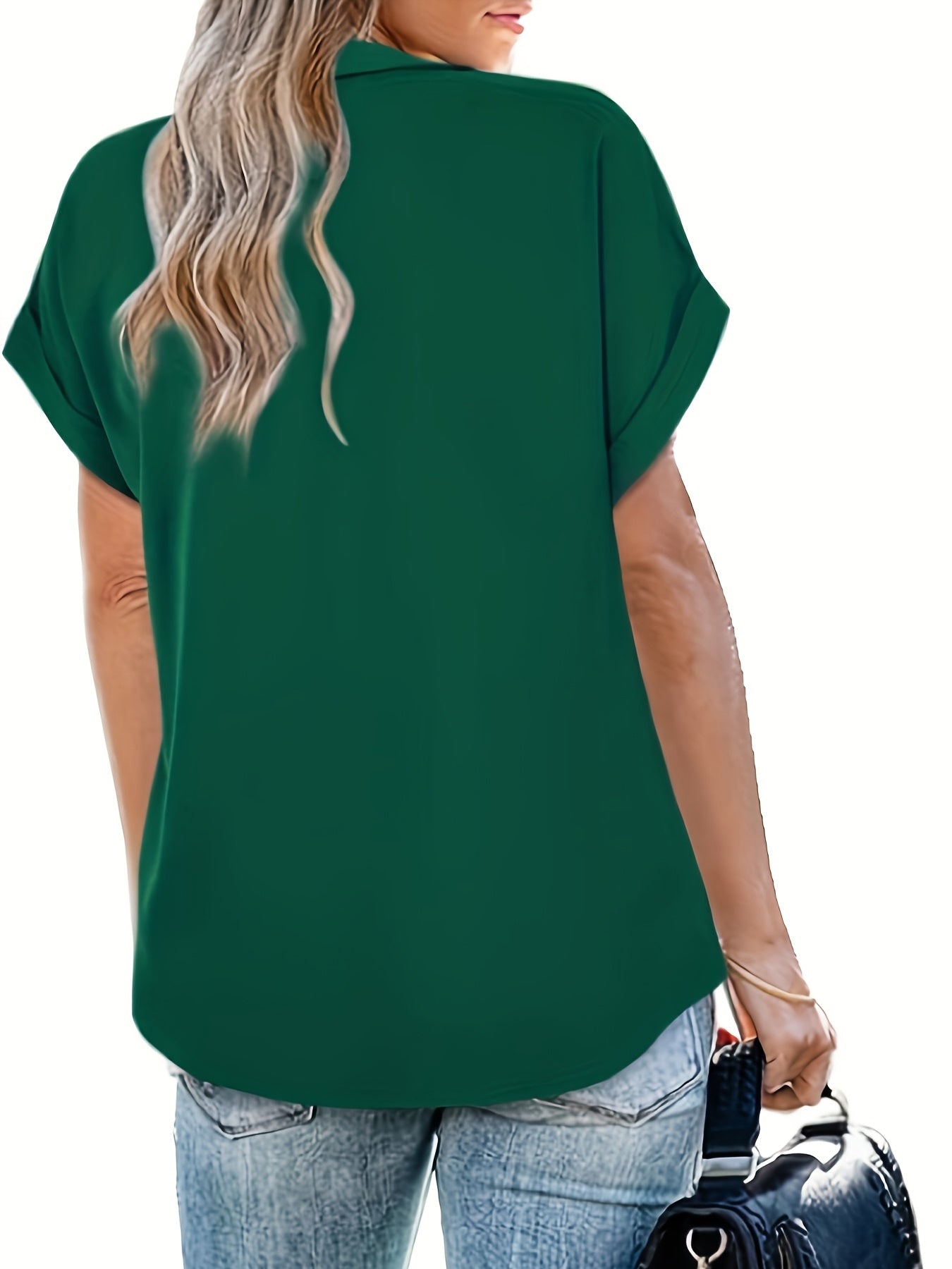 Women's Plus Size Batwing Sleeve Top Polyester Elegant Casual All Seasons