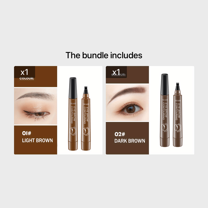 Waterproof Microblading Eyebrow Pencil with Micro-Fork Tip for Natural Makeup