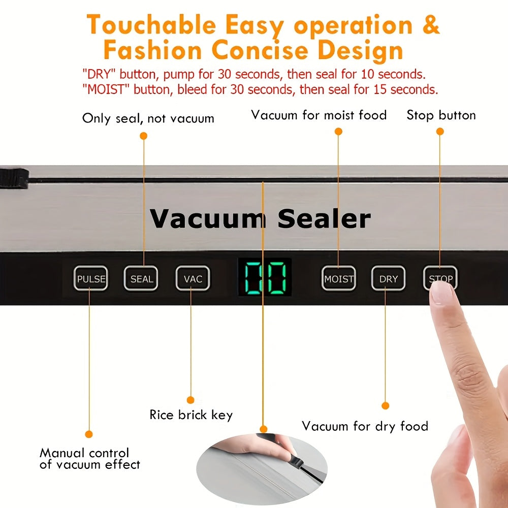 Sleek Elektron Vakuum Möhri Raqamli Ko'rsatkich bilan - Oshxona Foydasi Uchun Ideal