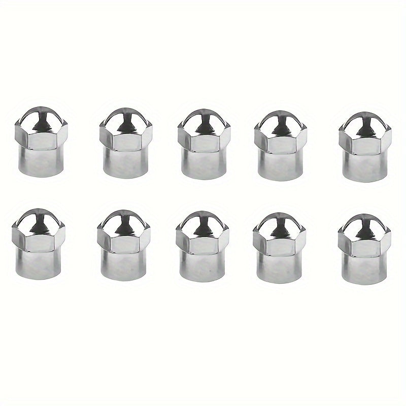 Universal Chrome Tire Valve Caps Dustproof Round Head Covers