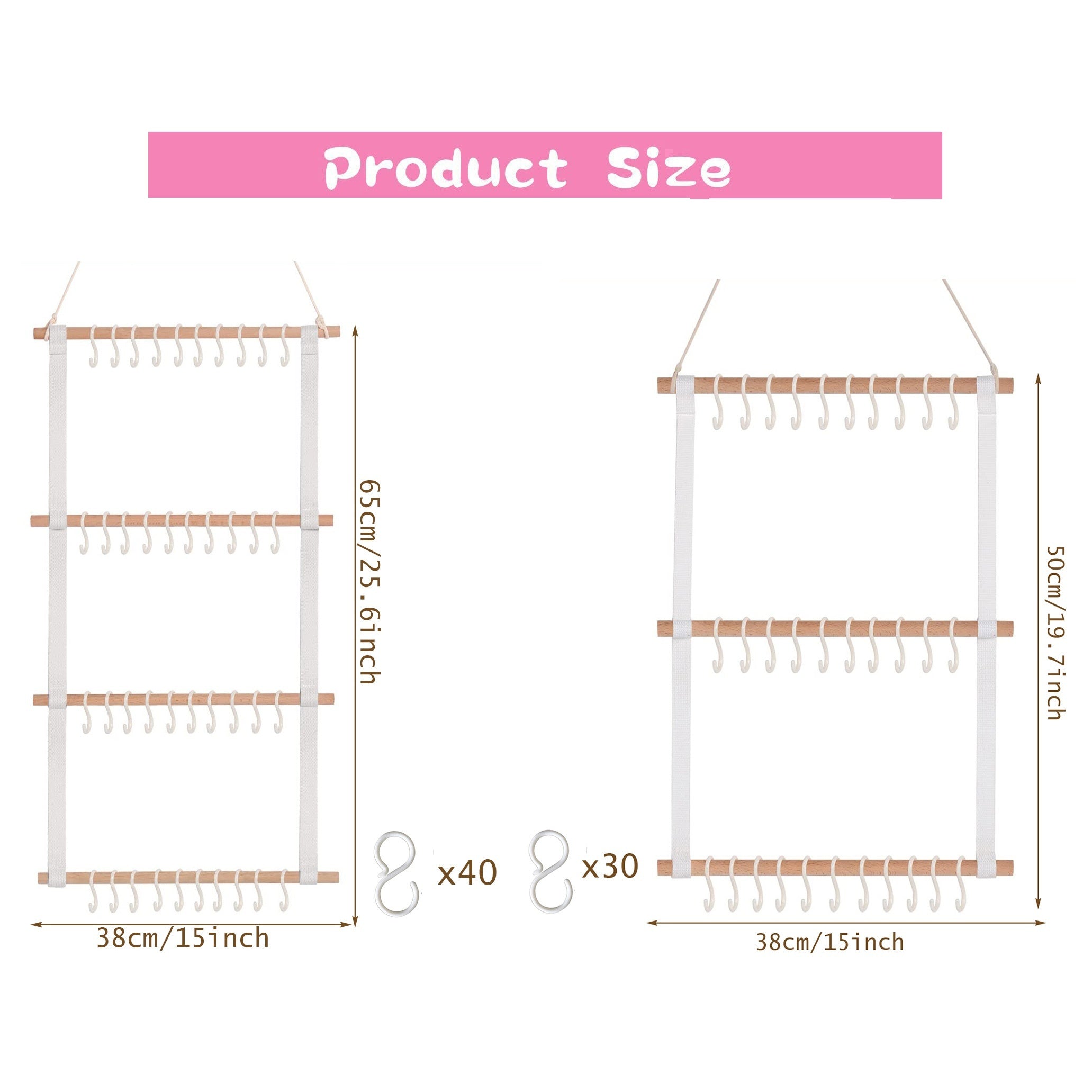 Organizador de pared para diademas, estante decorativo para colgar en la pared, almacenamiento para el hogar o regalo