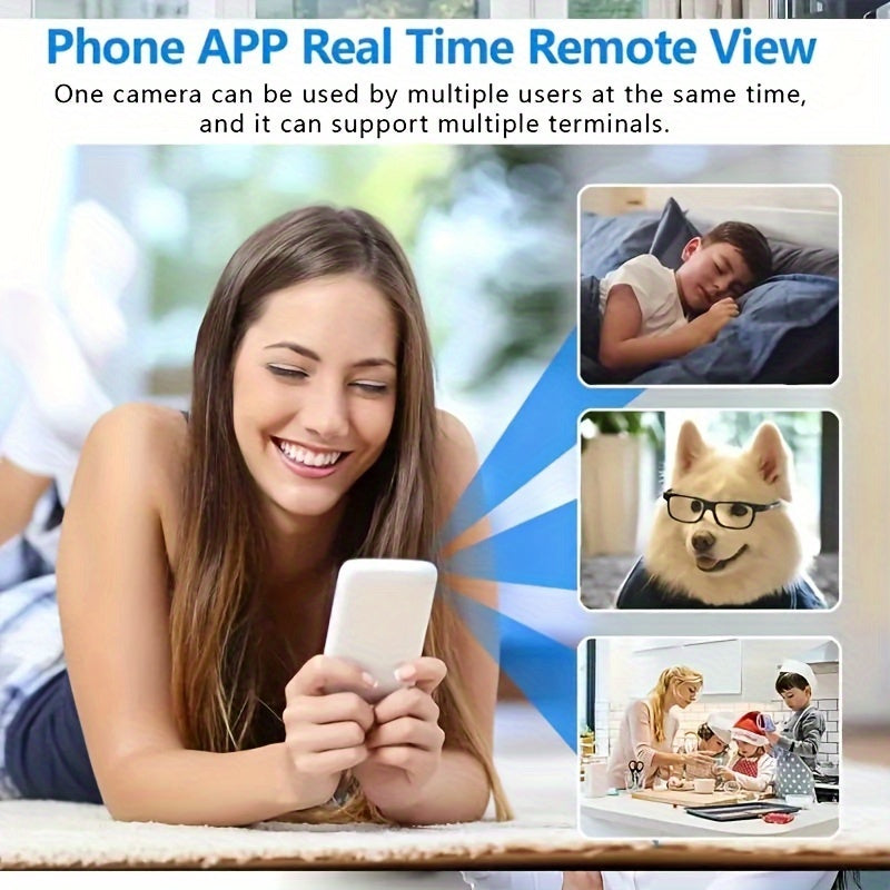 Wireless Indoor Security Camera with Motion Alerts USB Powered 480p