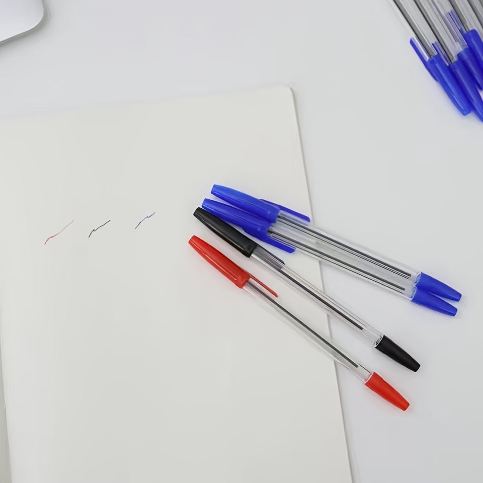 Set of 10 Multicolor 0.7mm Ballpoint Pens for Teens and Adults