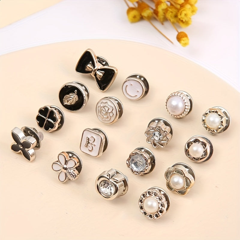 Set of 30 Minimalist Alloy Safety Pins for Clothing and Accessories