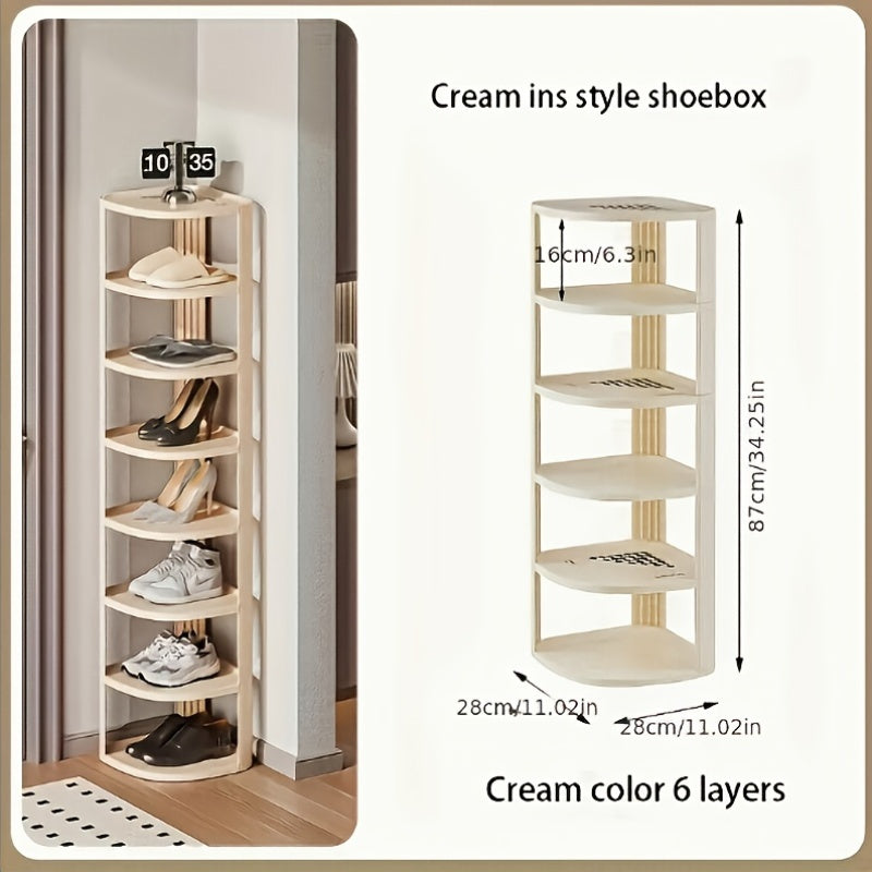 Multitier Plastic Shoe Rack Organizer Freestanding Entryway Bedroom Storage