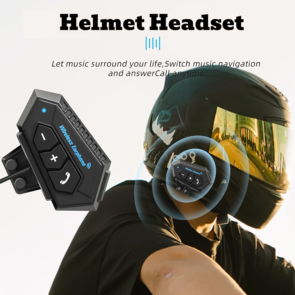 Wireless Motorcycle Helmet Headset Stereo Intercom with Music and Hands-Free