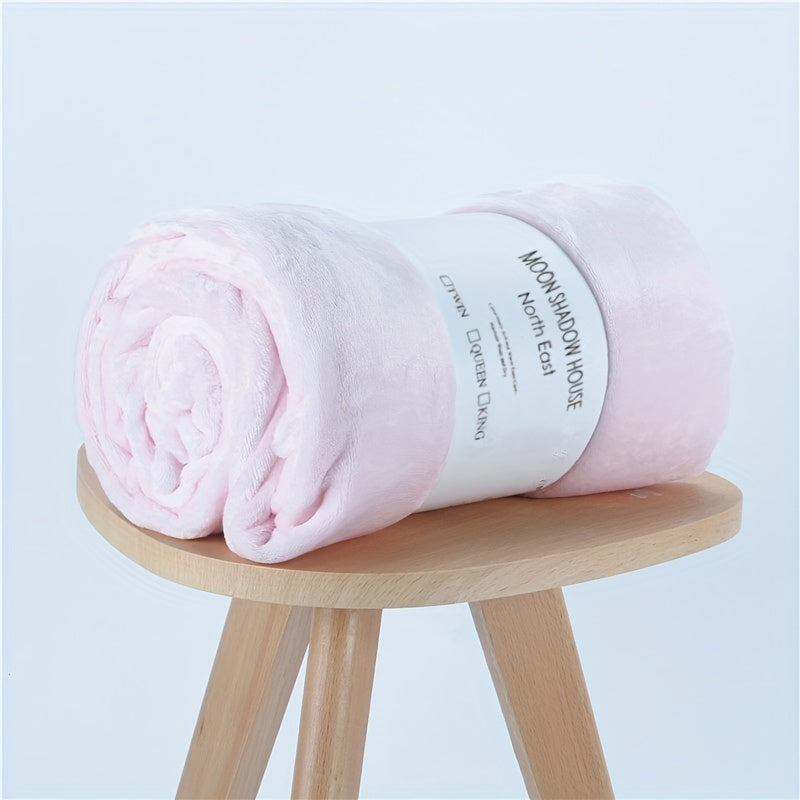 Fleece Blanket for Couch Solid Color 300GSM Soft Fuzzy Cozy All Seasons