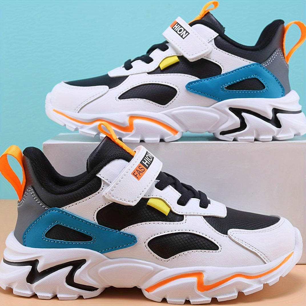 Kids Boys Chunky Sneakers Water-Resistant Lightweight Casual Shoes for Outdoor Activities